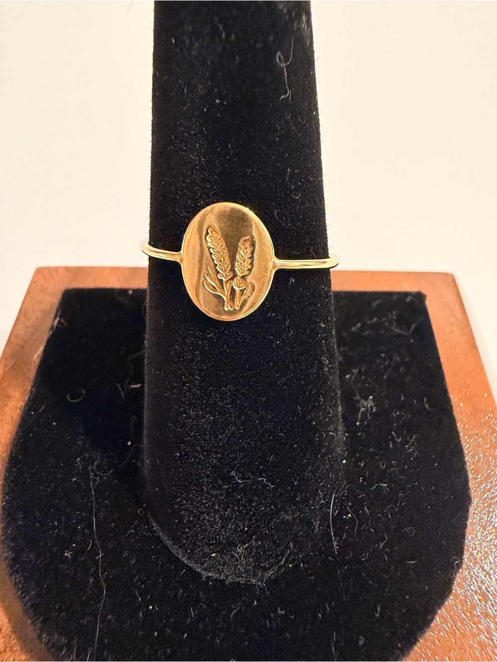Gold Filled Lavender Signet Ring - Women Jewelry